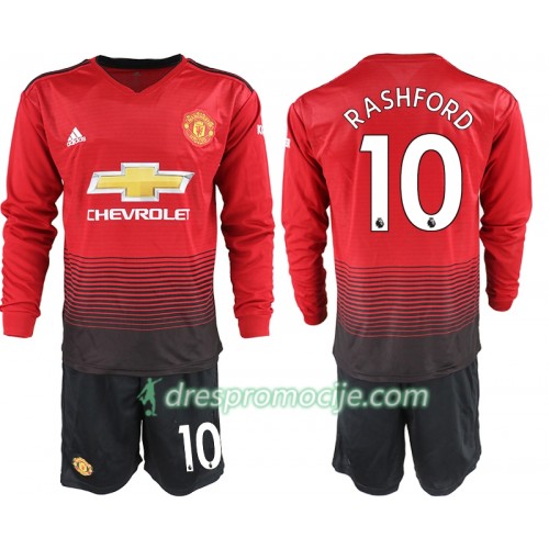 Manchester United Dres RASHFORD 10 Dječji Domaći 2018/19 Dugim Rukavima Manchester United Dres RASHFORD 10 Dječji Domaći 2018/19 Dugim Rukavima